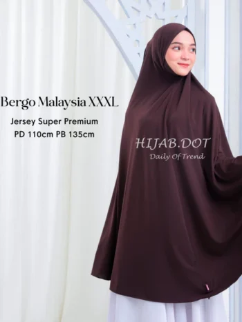 Bergo Malaysia Size (3XL) (Jilbab Haji & Umroh) By HIJAB.DOT