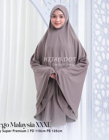 Khimar Zhana Jilbab Lengan Bahan Crinkle Airflow Premium (Jilbab Khimar Haji & Umroh) By BeCoverU